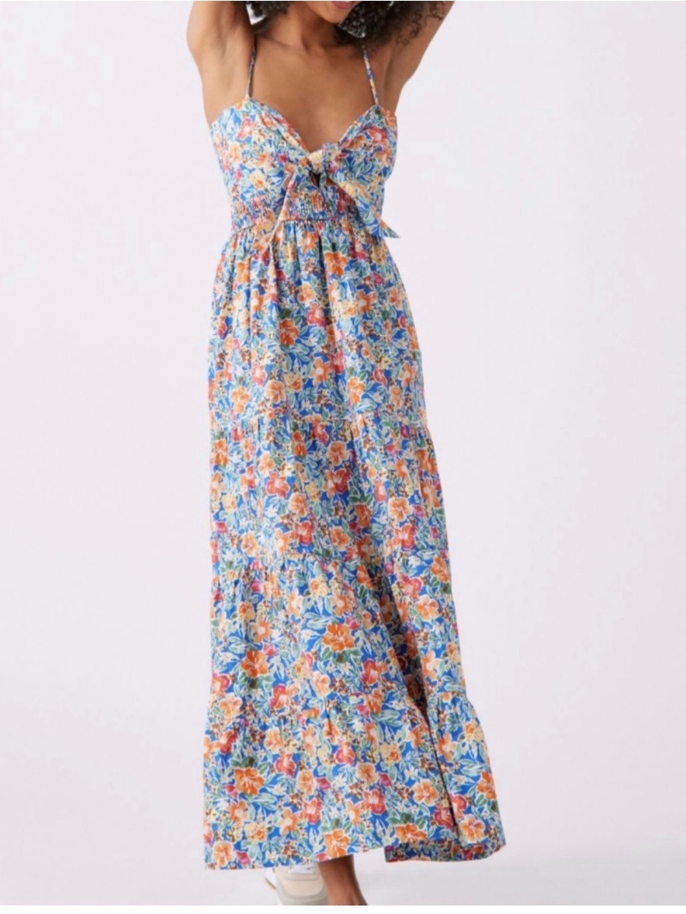 Dress Forum Los Angeles Romantic Bohemian Maxi Summer Floral Dress SZ Small NWT